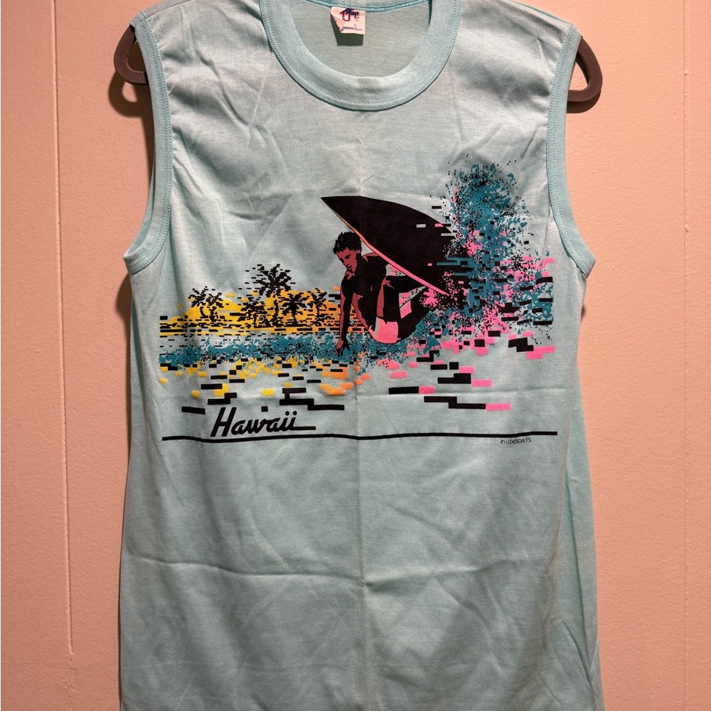 1980s Hawaii Surfing Tank Top Made In USA